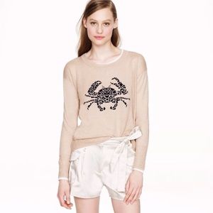 ⭐️J. Crew⭐️ Crab Embroidered Oversized Sweater Top